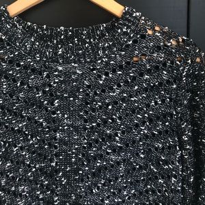 Knit sweater dress with ruffle detail